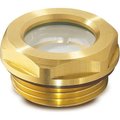 J.W. Winco Brass Fluid Level Sight w/ ESG Glass w/ Reflector - M16 x 1.5 Thread - J.W. Winco 160FMN6/A 743.3-11-M16X1.5-A